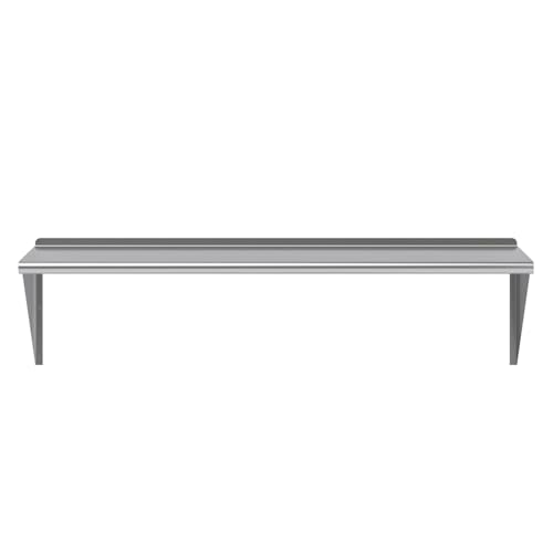 Image of AmGood 60 inch Long X 24 inch Deep Stainless Steel Wall Shelf | NSF Certified | Appliance & Equipment Metal Shelving | Kitchen, Restaurant, Garage, Laundry, Utility Room