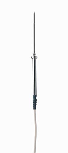 Testo 0603 2192 TC Type T Stainless Steel Food Probe with 4mm Reinforced PVC Cable, 3.2mm x 30mm Tip, -50 to +350 Degree C Range, Class 1, 4mm Diameter x 125mm Length