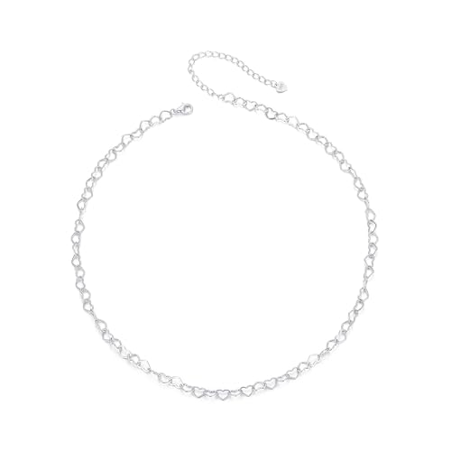 Chaîne de Collier Argent S925 Finition Antioxydante Maille Solide Anti-Nœuds