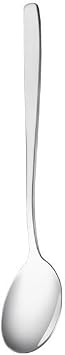 Silverware Flatware Cutlery Set, 1/4/6/8/10/12 Pcs 304 Stainless Steel Korean Spoon Thickened Long Handle Spoon Spoon Household Student Outdoor Portable Tableware6 Pieces