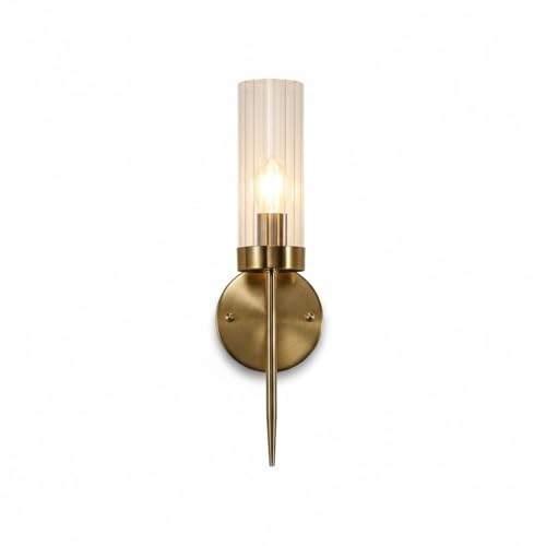 Aplique de pared moderno para iluminar pasillos oscuros con un diseño dorado elegante 2