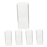 HOLIDYOYO 5Stücke Teiliges Hitzebeständiger Glasbecher Kreative Cocktail und Kaffeetassen Stilvolles Design für Bar Party und Zuhause Langlebig und Bruchsicher