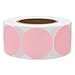 Hycodest Thermal Label Stickers 1.5 inch Circle Sticker Direct Thermal Labels Self-Adhesive Thermal Paper Roll 1000 pcs (Pink)