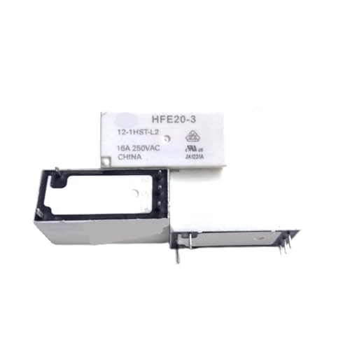 Relé HFE20-3 de 12VDC instalado en módulos domóticos para la automatización de luces del hogar