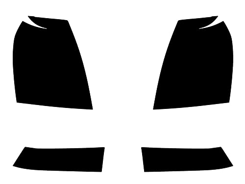 Rvinyl Headlight Pre Cut Film Cover Kit in Smoke Compatible with Cadillac Escalade 2007-2014 - Adhesive Backs