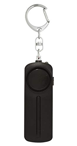 Personal Alarm Siren- 130 dB Loud Emergency Alarm Keychain with LED Light- Security Personal Protection Devices for Women Girls Kids and Elderly (Black)