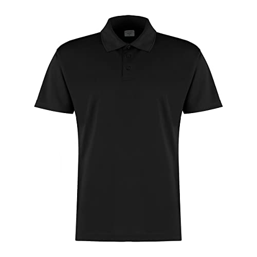 Kustom Kit Men's Cooltex Wicking Polo Shirt, Black, 3XL