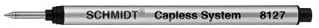 8127 Pack of 3 Black Medium Capless Rollerball Refills