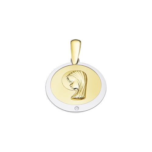 Médaille Lotus or 9K pendentif collier or jaune