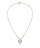 LIEBESKIND BERLIN Halskette 45 cm mit rosafarbenem Charm Anhänger aus Edelstahl, IP Roségold