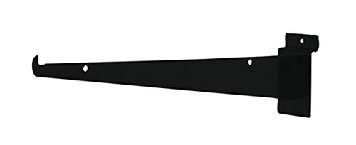 12" Black Shelf Bracket for Slatwall (Holds 30lbs) - Pack of 10