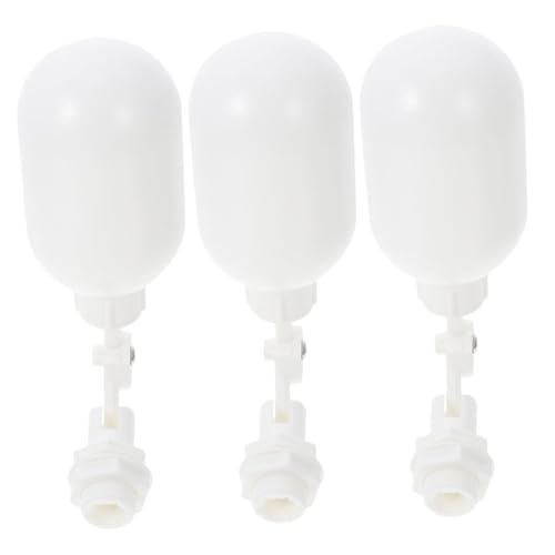 KICHOUSE 3pcs Float Valve Water Tank Ball Float Fill Valve Water Level Ball Valve Refill Water Auto Floating Balls Water Tank Floating Ball Water Filter Float Ball Valve Plastic White