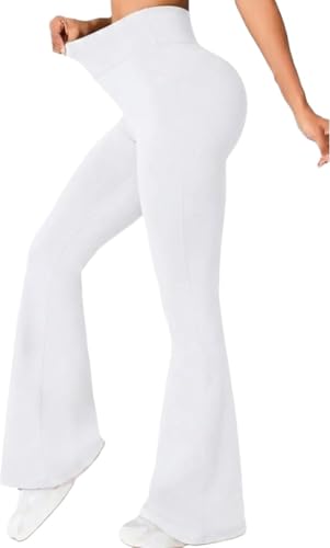 Image of DIAZ Womens Flare Pant High Waist Stretchable Trousers for Women | Bell Bottom Pants for Women | Wide Leg Palazzo Pants | Flared Yoga Pants |Casual Wear Office /Gym Wear Pants-Pack of 1