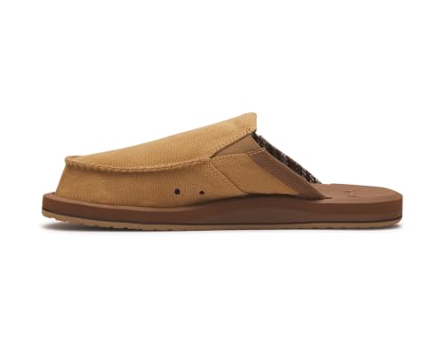Image of Sanuk Mens You Got My Back Loafers | Slip On Shoes for Men | Men's Slip-on Loafers | Memory Foam Footbed for All Day Wear, Tobacco Brown, 10