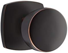 Emtek Passage Set, CF Mechanism, Urban Modern Rosette, Laurent Knob, Oil Rubbed Bronze