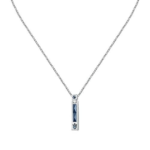 Maserati Collier Homme en Acier, Céramique, IP Bleu, Collection Ceramic - JM423ATZ26