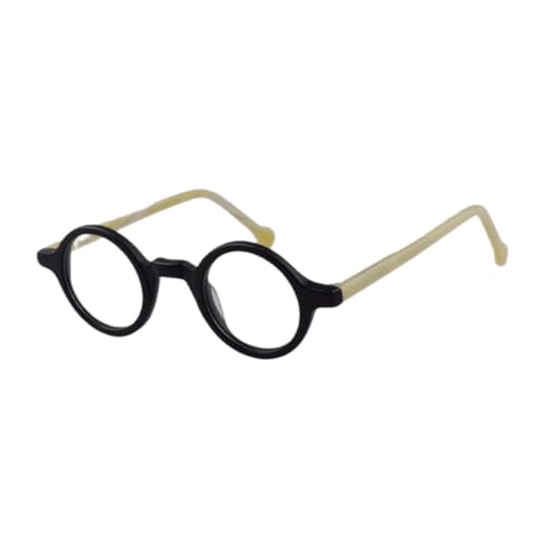 Image of Hand Made Small Vintage Round Eyeglass Frames Full Rim Acetate Glasses B002