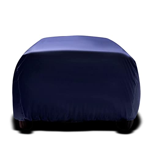 AUCTIMO® S Presso Waterproof Car Cover/Spresso Body Cover Waterproof/S-presso Car Cover ith Triple Stitched Fully Elastic Ultra Surface Body Protection (Navy Look)