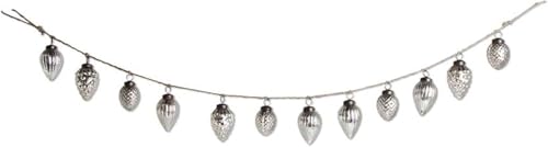 Silver Mercury Glass Acorn Ornament Garland
