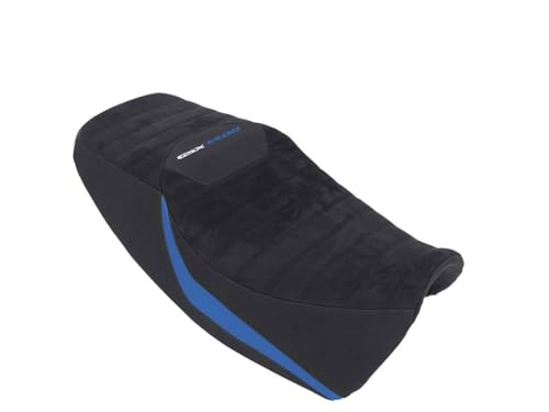 Housse de selle Suzuki GSX 1400 2001-2008 revêtement moto noir bleu brodé