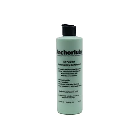 Anchorlube All-Purpose Metalworking Compound 16oz - Water-Based Cutting Fluid for Drilling, Tapping, Sawing - Great on Stainless Steel | No Oil Cover