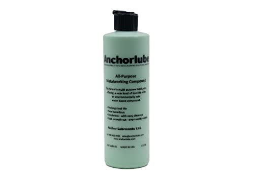 Anchorlube All-Purpose Metalworking Compound 16oz - Water-Based Cutting Fluid for Drilling Tapping Sawing - Great on Stainless Steel | No Oil