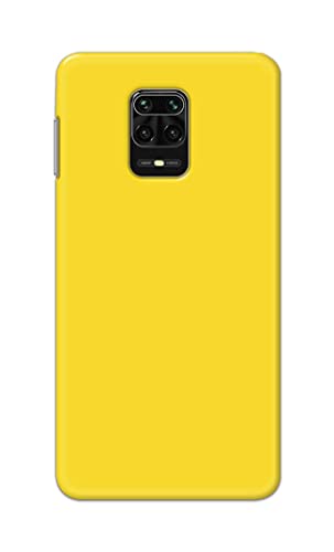 Image of Printed Hard Back Cover Case for Mi Redmi Note 10 Lite Back Cover (Plain Yellow) -1803
