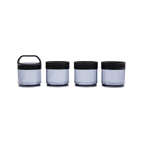 Estojo Pote Multiuso para Suplementos, Frutas o Petiços, Fumê, 4 unidades, Prottector, ref-0056.U/F