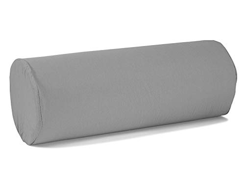 Bodyhealt Roll Pillow, Bolster Pillow - Round Pillow With Bolster Pillow Cover. Round Neck Pillow For Spine & Neck Support. Lumbar Roll, Cylinder Pillows For Lumbar Support. Cervical Roll (5X12 Gray) #TOP22