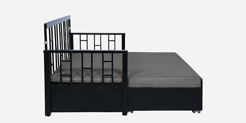 Image of Ubpon 3 Seater Metal Sofa Cum Bed with Hydraulic Storage | Single Size Sofa Cuma Bed | Metal Sofa Set for Living Room, Guest Room D10 Grey Sofa Single