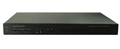 InstallerCCTV Video Quad Color 8CH Multiplexer 2 BNC Output with Loop, Remote Control and Free 2Amp Power Adapter…