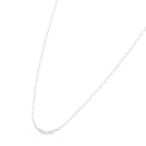 [アガット] シルバーダイヤモンドネックレス ホワイト フリー