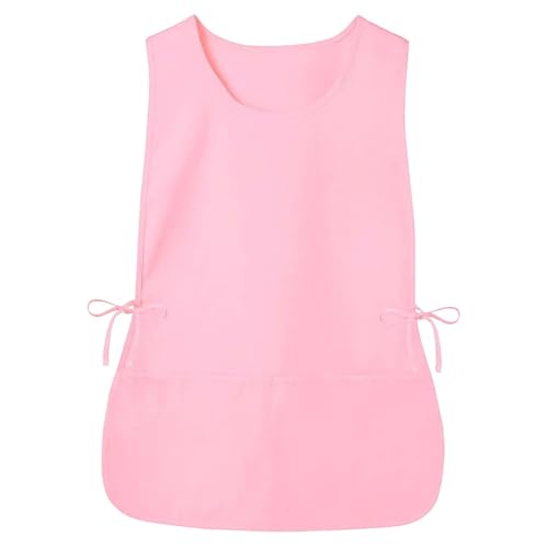 Tablier de cordonnier à bavette rose protecteur et résistant avec attaches