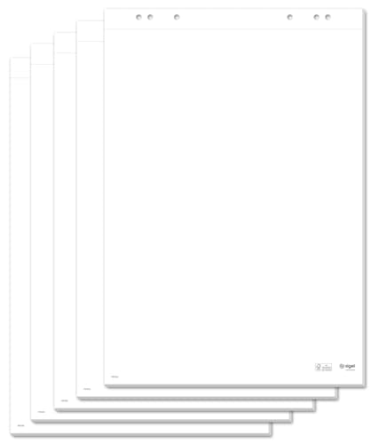 Bloc paperboard blanc SIGEL MU166 en papier pour chevalet de conférence Meet up lot de 5