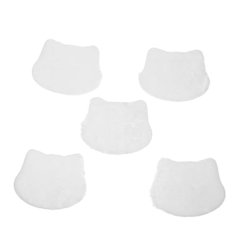 Tapis miniature peluche chat blanc pour salon de maison de poupée et scène d'animaux