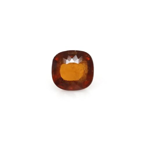 Hessonite africaine facettée 5,7 carats qualité joaillerie coussin