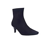 Impo Naja Stretch Ankle Bootie with Memory Foam, Black Suedy, 8.5