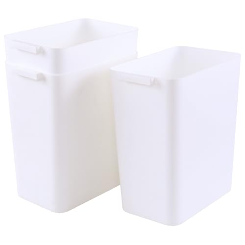 Canecas de Basura Plasticas 4.5 Gal Blanco Pack 3