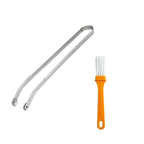 Thoquene Grillzange Edelstahl, Grillzangen Wendezange Edelstahl, Inklusive BüRste Thoquene Grillzange Edelstahl, Grillzangen Wendezange Edelstahl, Inklusive BüRste