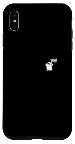 Rainbow Ghost Lesbianas Orgullo Gay Divertido LGBT Halloween Carcasa para iPhone XS Max
