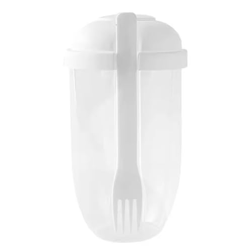 Kissmii Taza de yogur con tapa y tapa, vaso multifunción para ensalada de desayuno, utensilios de cocina D