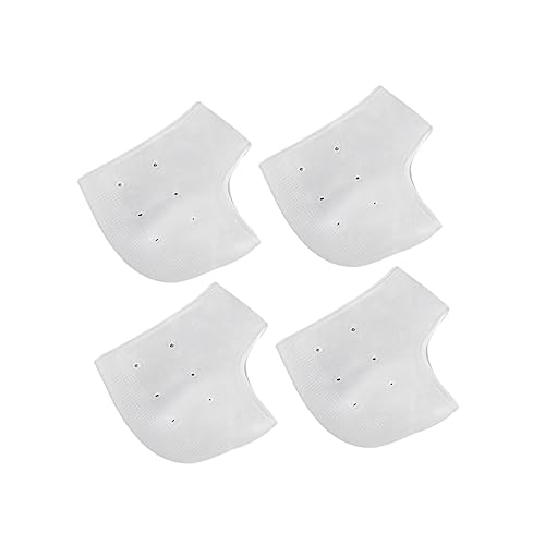 Ipetboom 2 Pairs Silicone Gel Heel Socks Foot Care Protector Heel Protective Sleeve for Cracked Skin
