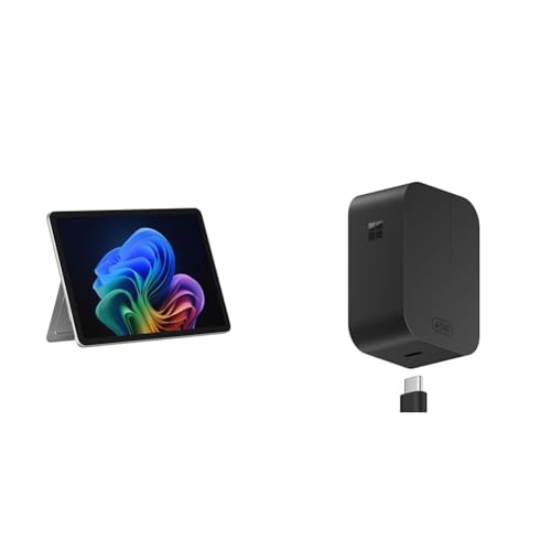 Microsoft Surface Pro | Copilot+ PC | Ecran Tactile LCD 12” | Snapdragon® X Plus | 16Go RAM | Stockage 256Go | Platine + Chargeur USB-C 45 W – Starter pack