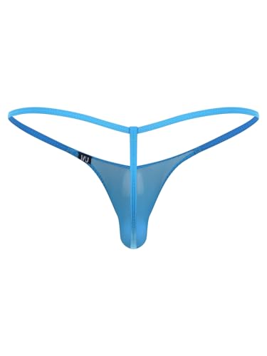 Men's Sheer Pouch Micro G-String Low Waist T-Back Underwear Breathable Thongs Underpants2