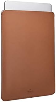 Comfyable Laptop Sleeve 14 Inch Precisely Compatible with MacBook Pro M5 M4 M3 M2 M1 Pro/Max 2025, Faux Leather Cover Case 14 in, Brown