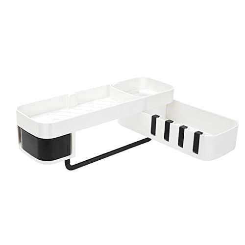 BBCBBZ Estante Organizador de baño de Esquina, Estante de Almacenamiento de cosméticos for champú, Estante de Cocina montado en la Pared, artículos for el hogar, Baño(3-Pack)