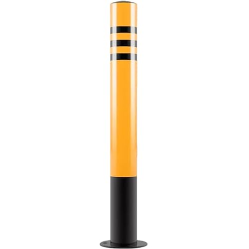 Bolardos De Tráfico, Conos De Tráfico, Barrera De Seguridad, Postes Delimitadores De Tráfico De Hierro, Poste Delimitador Amarillo con Base, Barrera De Seguridad De,Yellow-H60cm 1pc
