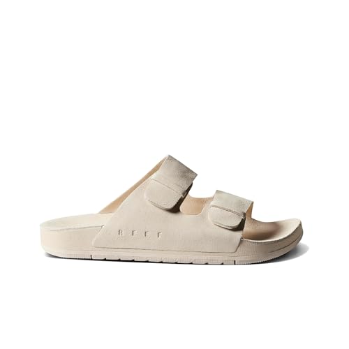Image of REEF Ojai Two Bar Women's Fashion Slide Sandal, Premium Leather, Soft Cushion Footbed