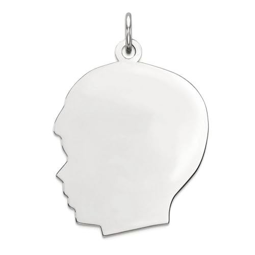 Collier pendentif argent 925 anti-ternissement fini poli recto-verso pour femme
