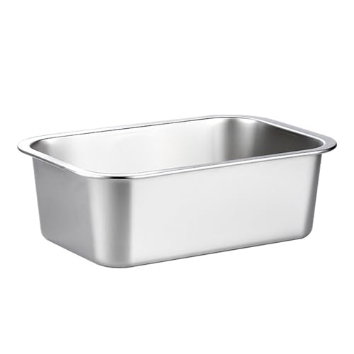 Comedero de metal resistente antiderrames y antideslizante rectangular 2